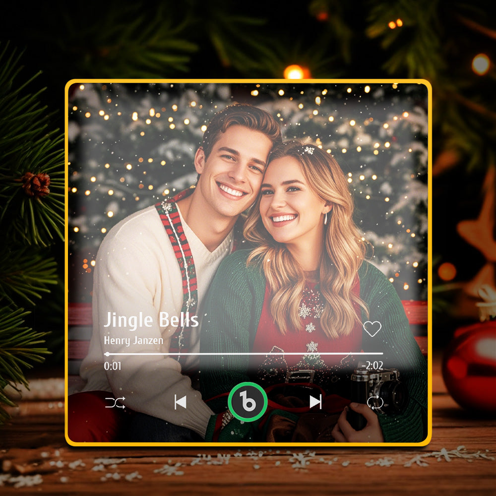 Customized Music Fridge Magnet Personalized Photo Fridge Magnet Can Play Songs and Adjust Volume