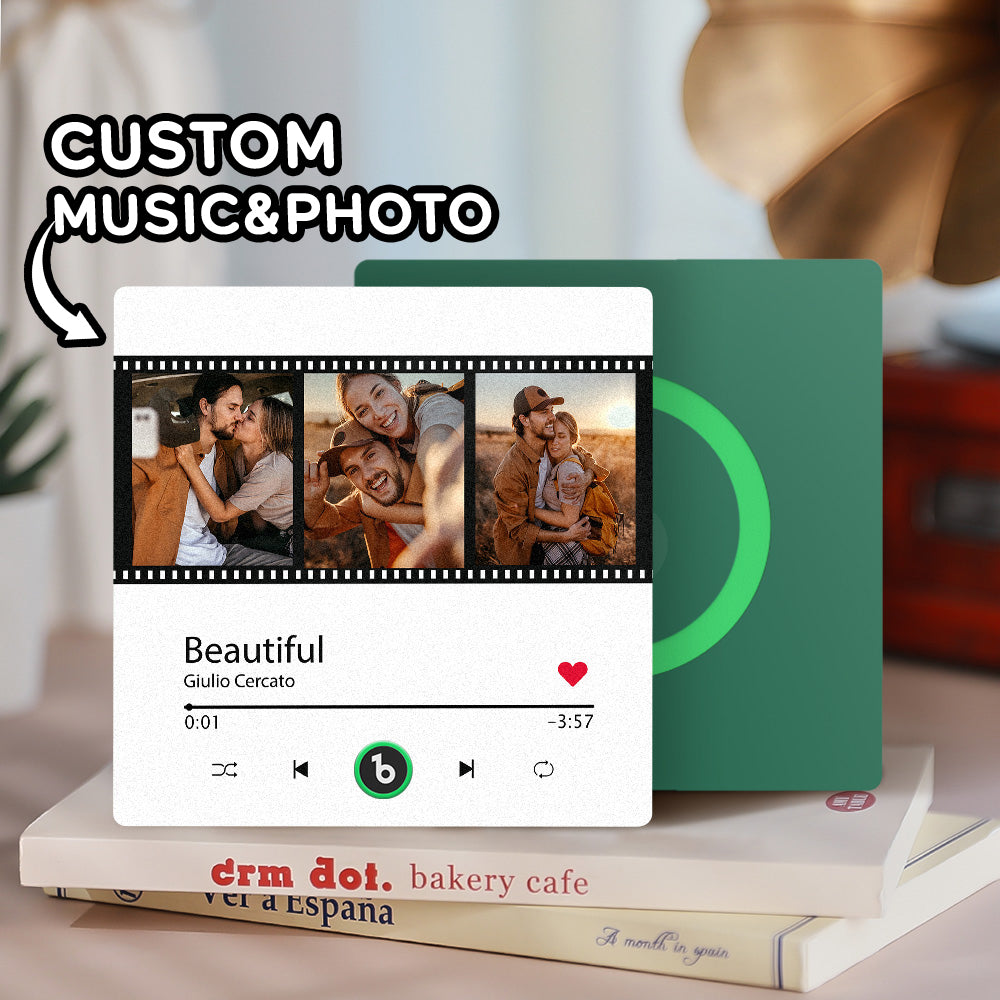 Customized Music Fridge Magnet Personalized Photo Fridge Magnet Can Play Songs and Adjust Volume