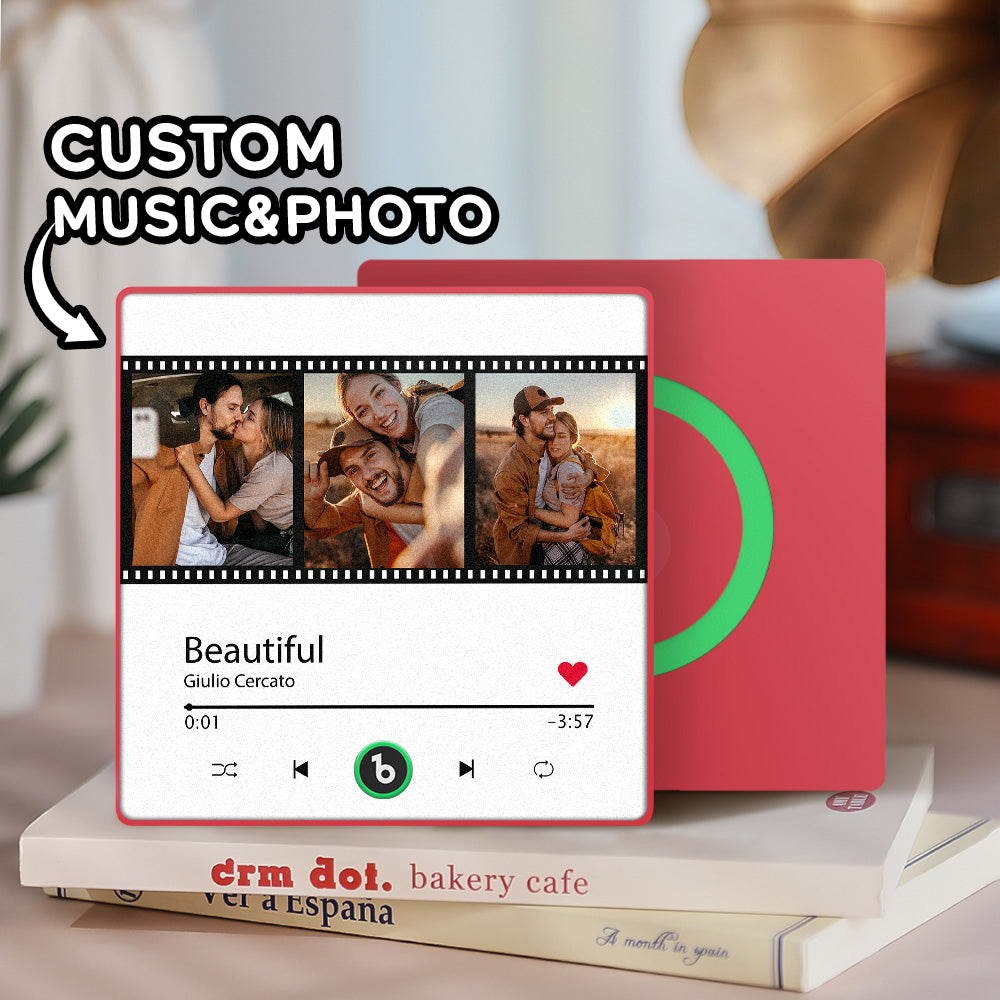 Customized Music Fridge Magnet Personalized Photo Fridge Magnet Can Play Songs and Adjust Volume