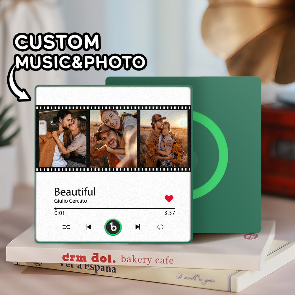 Customized Music Fridge Magnet Personalized Photo Fridge Magnet Can Play Songs and Adjust Volume