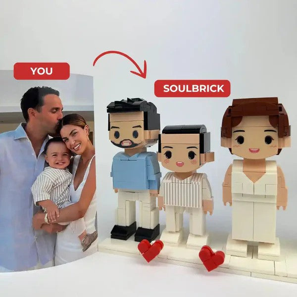Custom DIY Portrait Figures – High-Quality Personalized Brick Set