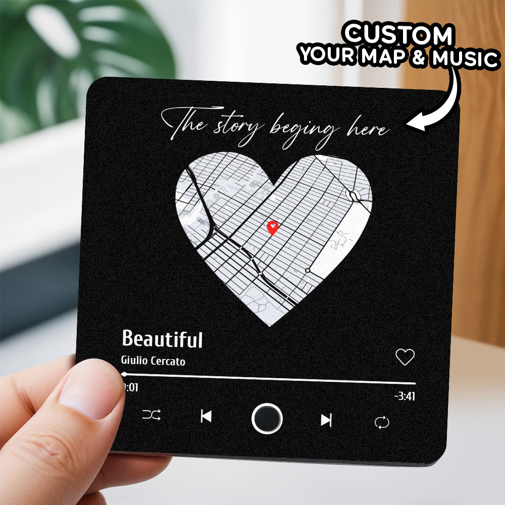 Customized Music Fridge Magnet Personalized Photo Fridge Magnet Can Play Songs and Adjust Volume