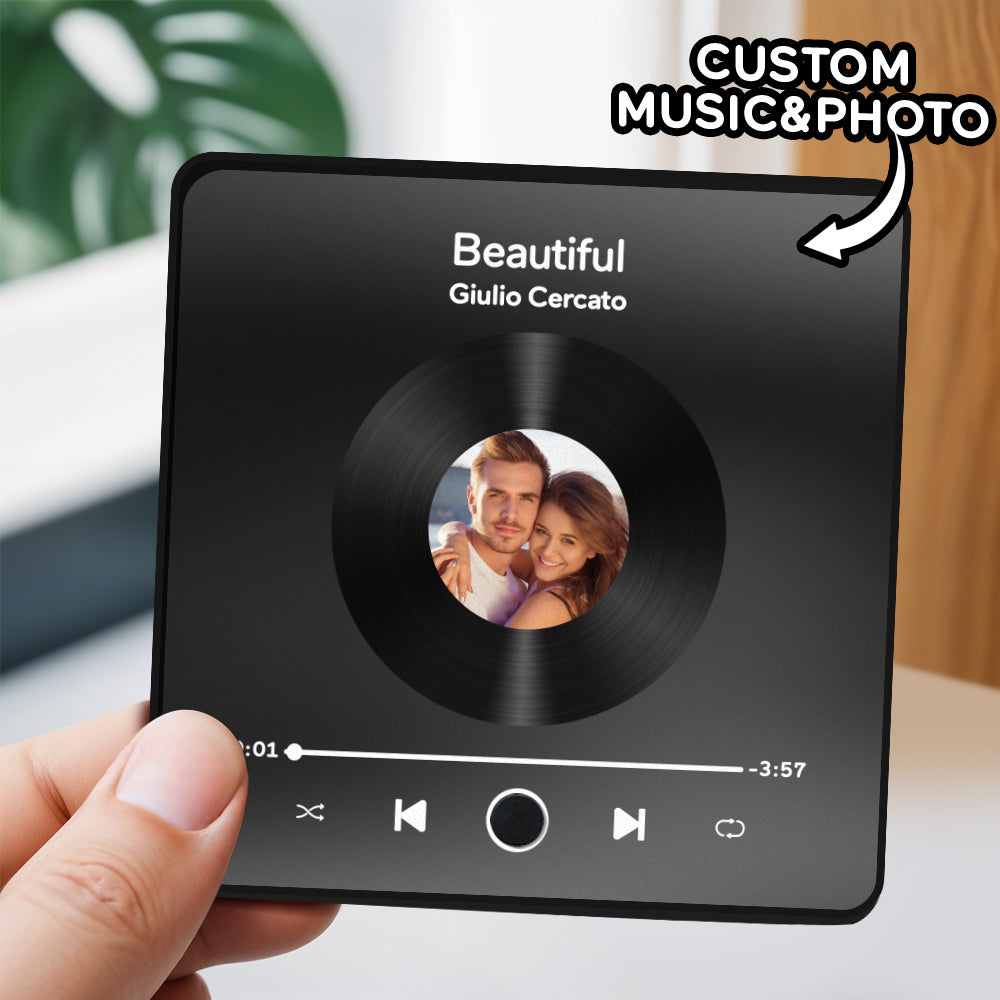 Customized Music Fridge Magnet Personalized Photo Fridge Magnet Can Play Songs and Adjust Volume