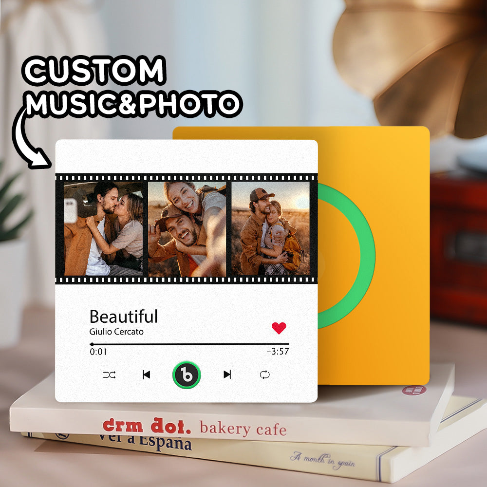 Customized Music Fridge Magnet Personalized Photo Fridge Magnet Can Play Songs and Adjust Volume