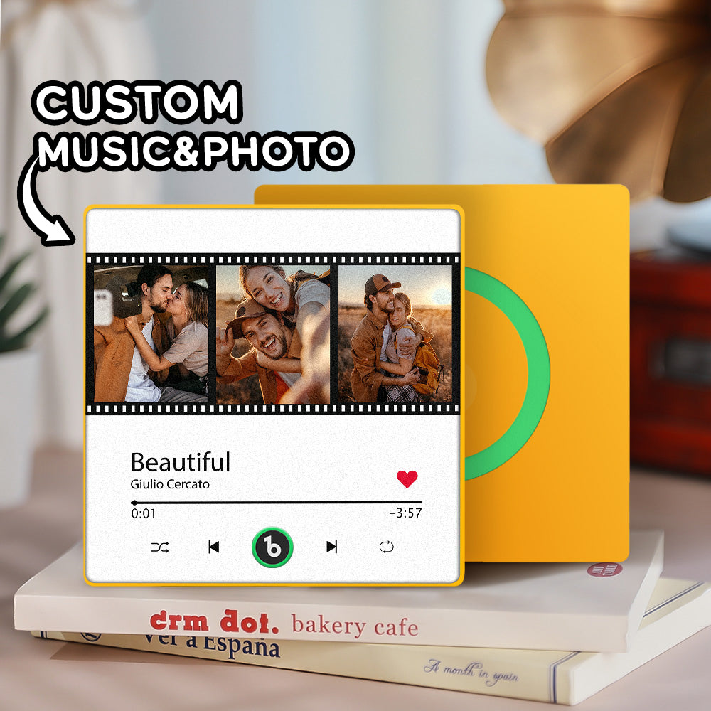 Customized Music Fridge Magnet Personalized Photo Fridge Magnet Can Play Songs and Adjust Volume