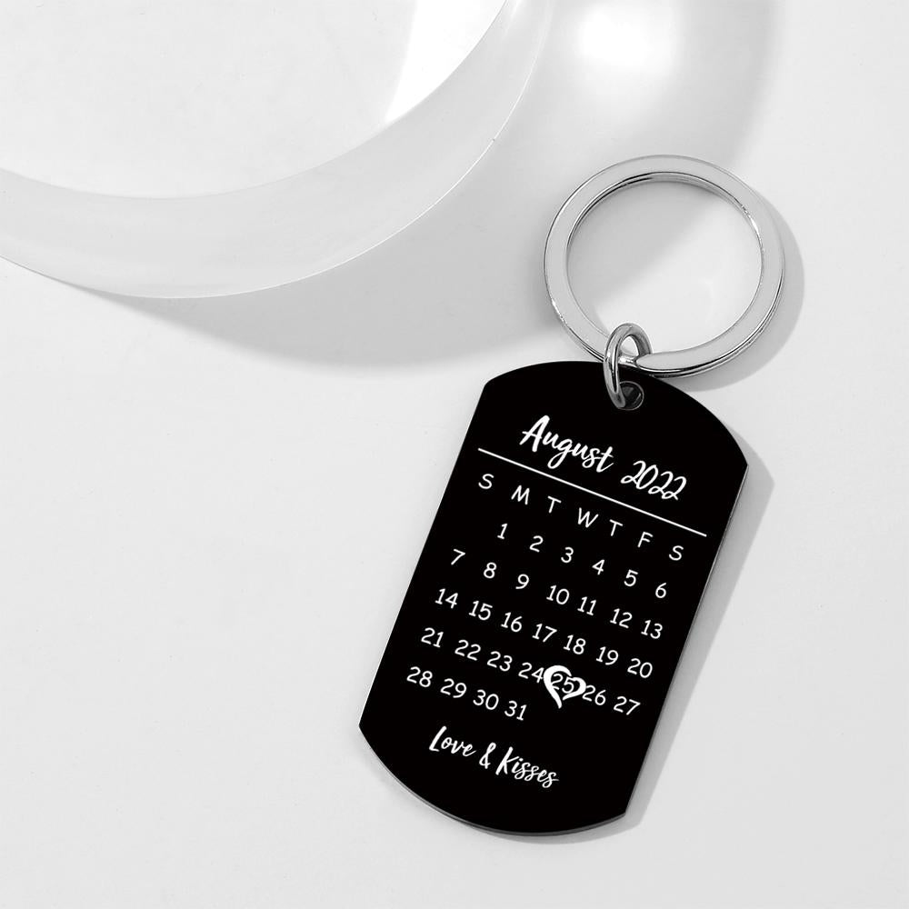 Custom Keychain Photo Calendar Keychain Tag Keychain Gift For Newly Married Couples Key Chains